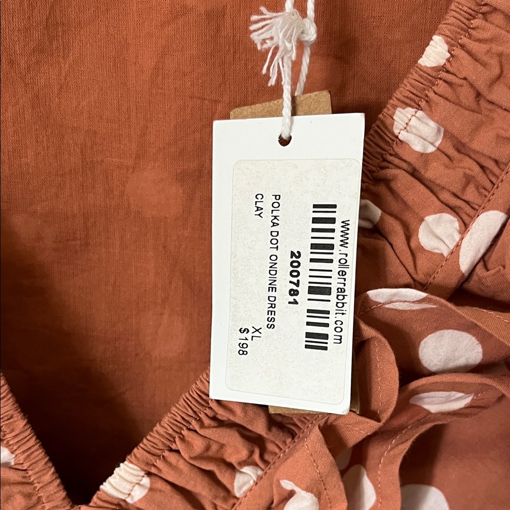 Roller Rabbit Rust Polka Dot Midi Dress - Picture 4 of 5